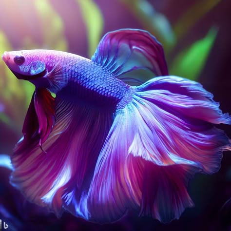 Marble betta fish